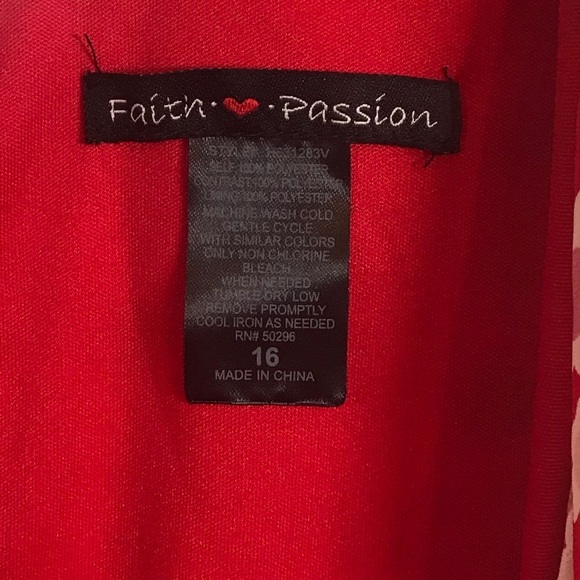 Faith Love Passion Chiffon Belted Dress, Size 16 - Picture 7 of 15